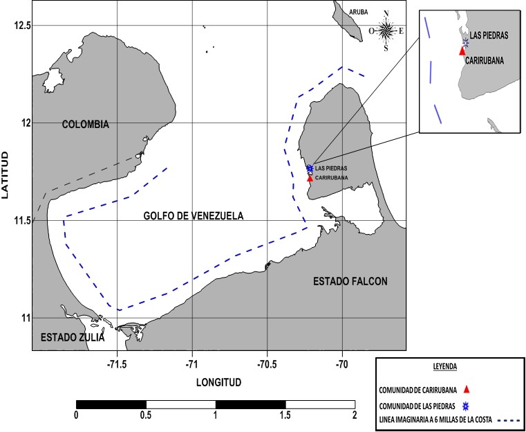 Localización de la zona de pesca